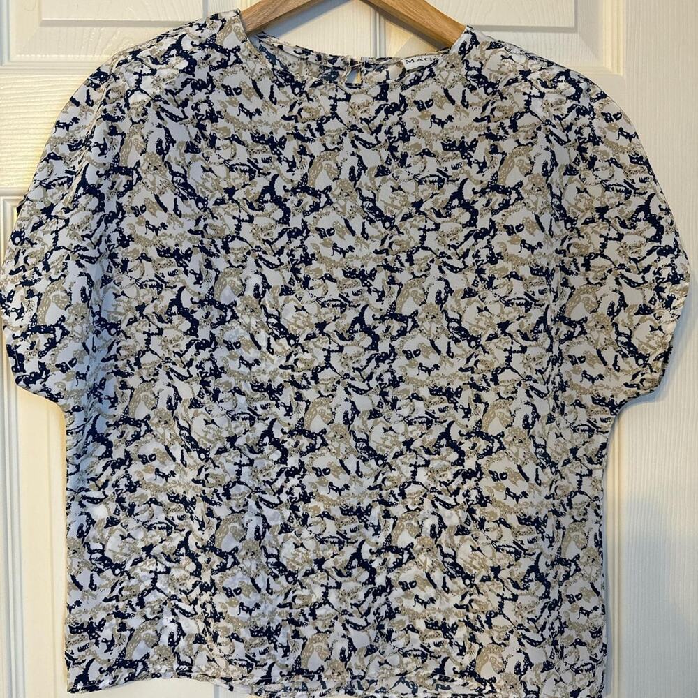 Vintage just maggie short sleeve blouse - womens M